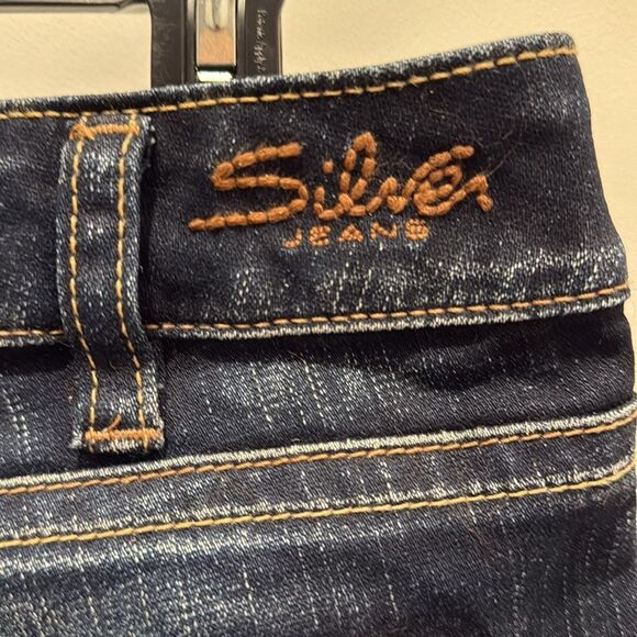 Silver Jeans Womens 31x34 Suki Mid Rise Boot Cut Dark Wash - Picture 6 of 12